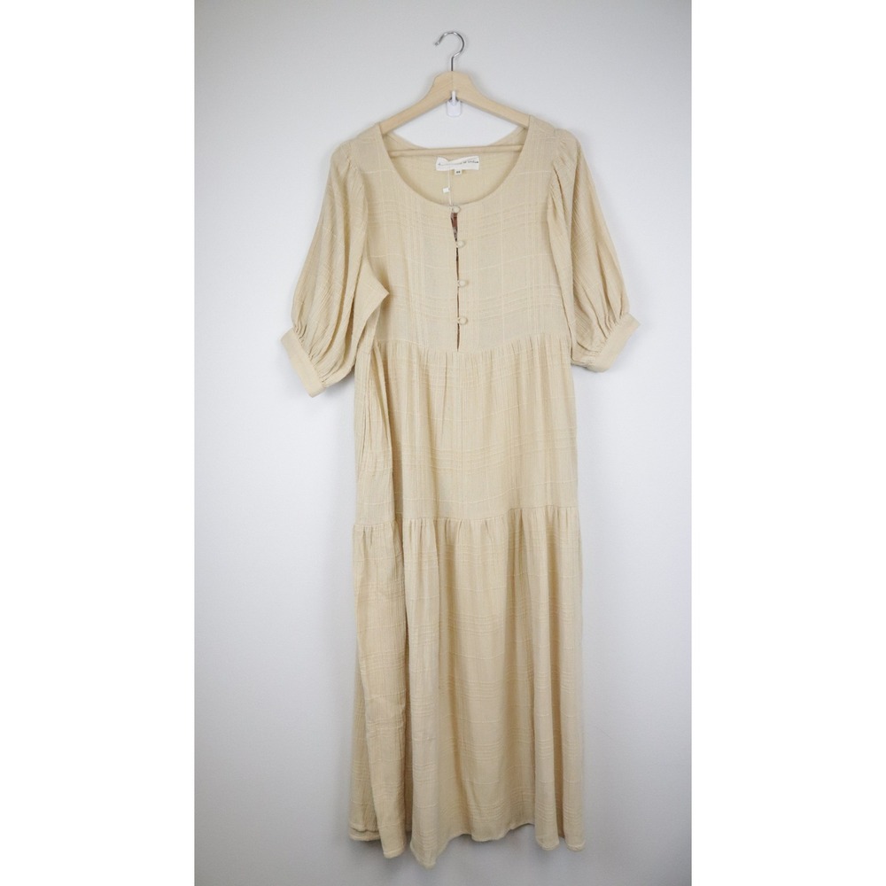 NWT Daughters of India Ela Gown Maxi Dress Chamomile XS - Picture 2 of 11